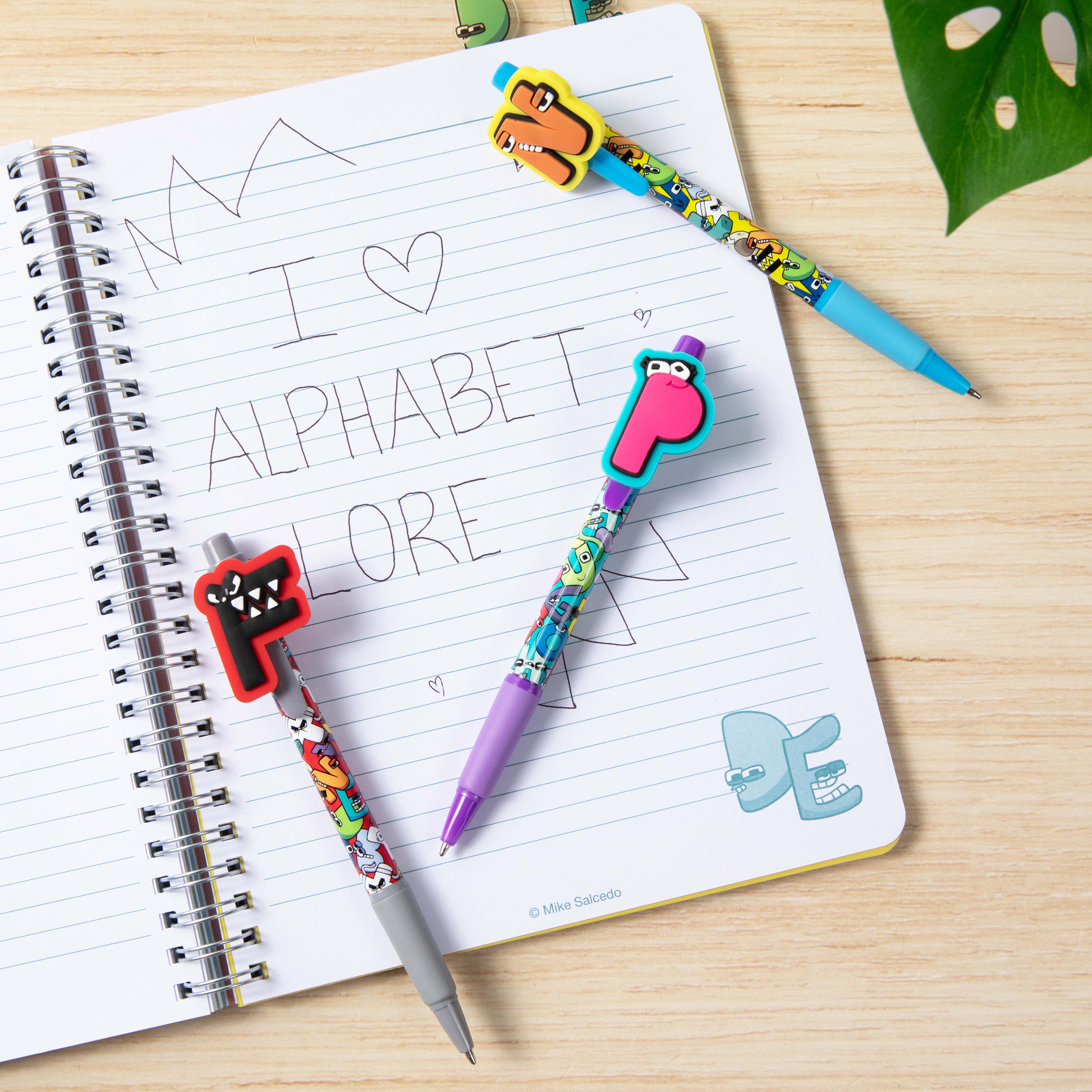 ALPHABET LORE – FNP Charm Pen Set (3-Pack) | 5.6" Tall Writing Utensils w/ Character Toppers | Back-to-School Essentials | School Supplies | Smooth-Writing w/ Black Ink | Officially Licensed - Image 3