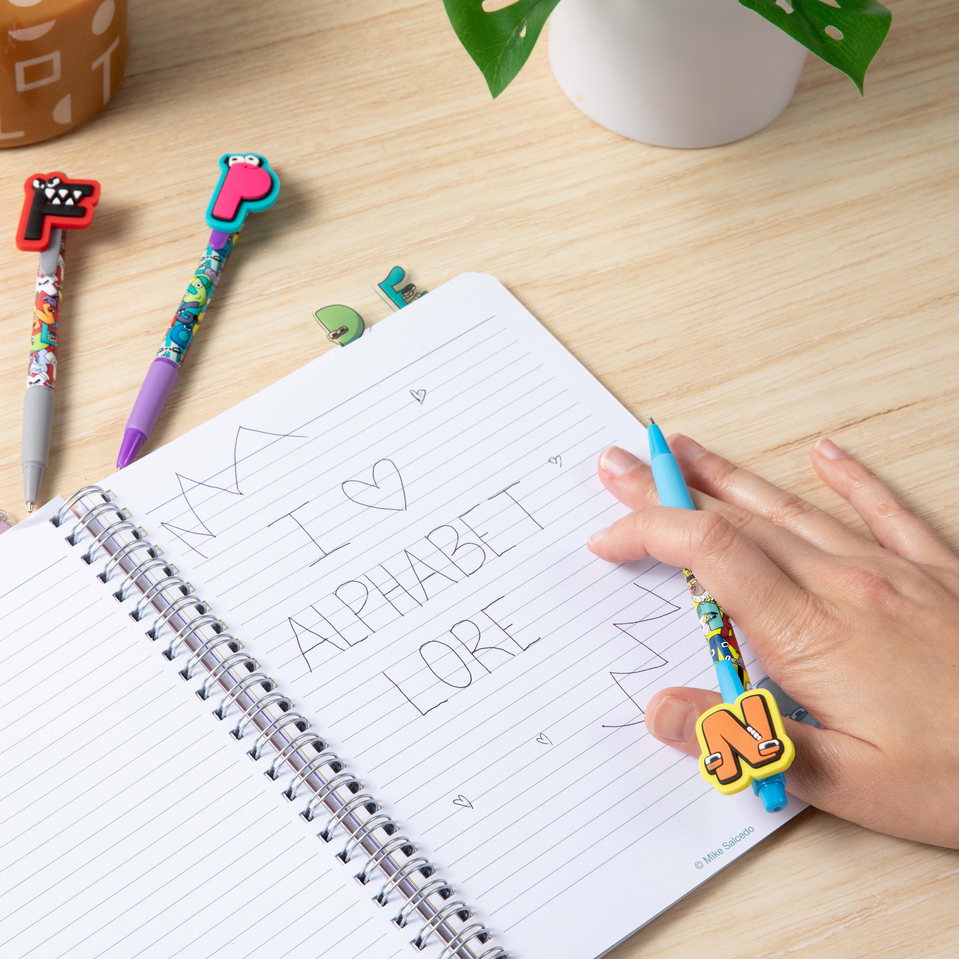 ALPHABET LORE – FNP Charm Pen Set (3-Pack) | 5.6" Tall Writing Utensils w/ Character Toppers | Back-to-School Essentials | School Supplies | Smooth-Writing w/ Black Ink | Officially Licensed - Image 5