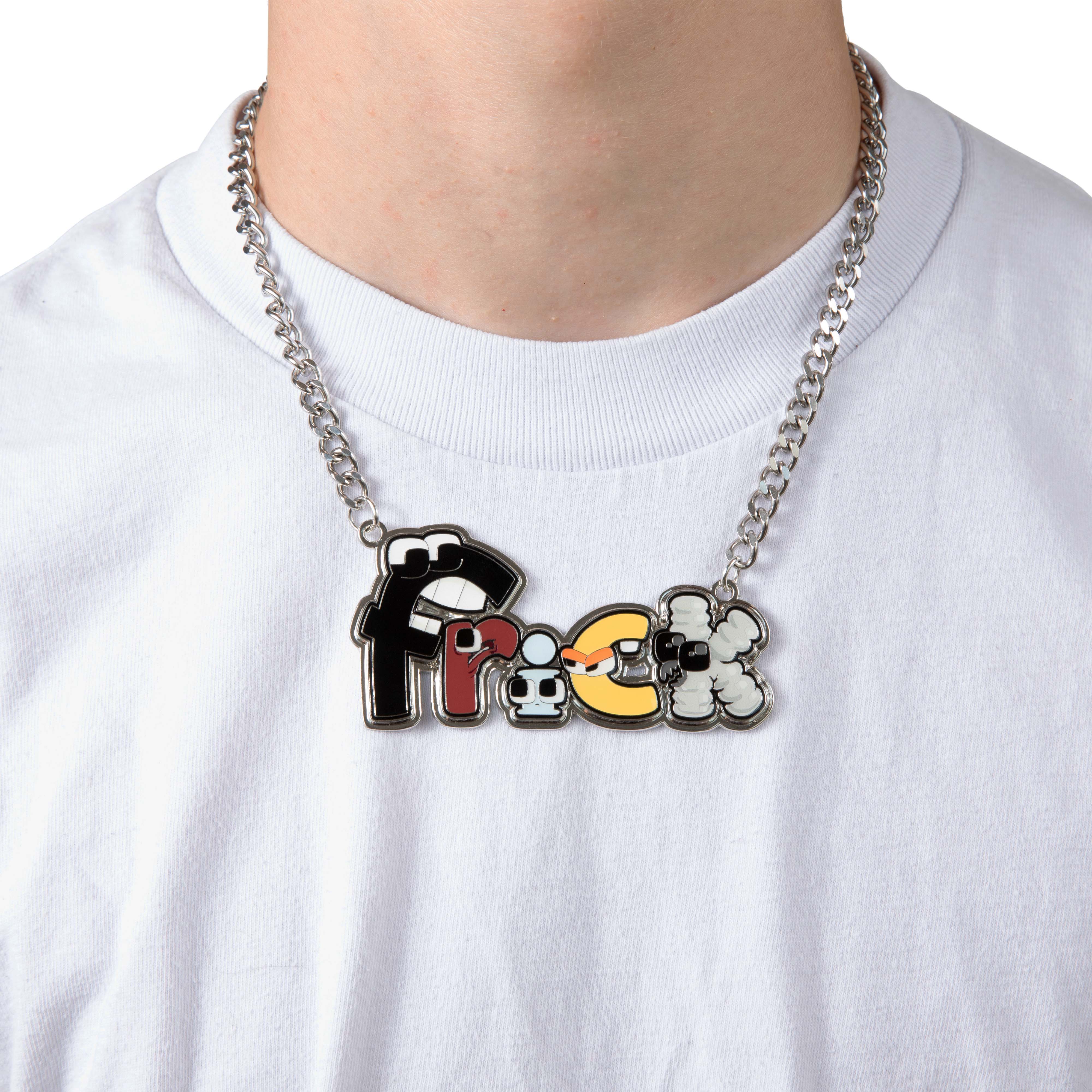 ALPHABET LORE – Frick Charm Necklace | Metallic Charm w/ 16" Chain & Extender | Collectible Accessory | Perfect for Guys & Girls | Officially Licensed - Image 6