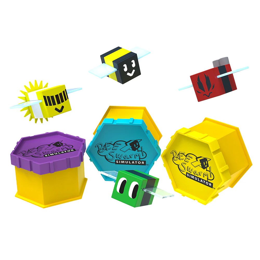 BEE SWARM - Mystery Bee Starter Pack (Three 1" Minifigures & Honeycomb Cases, Series 1) - Image 2