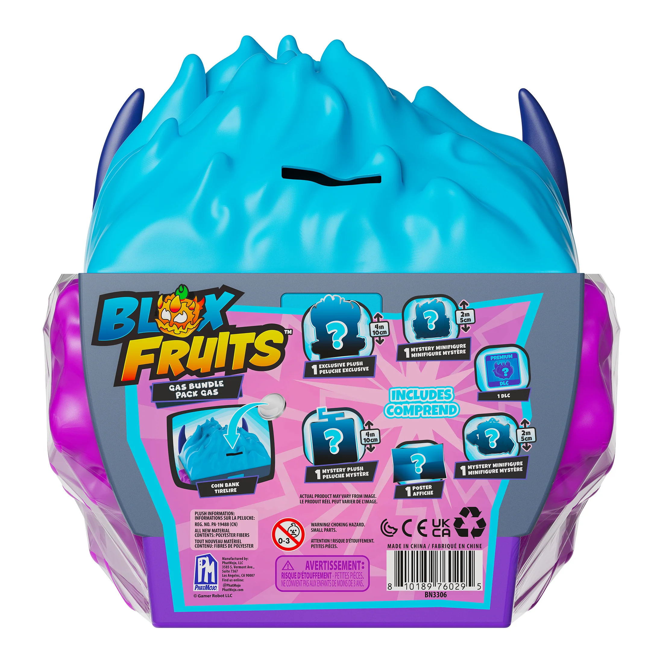 Blox Fruits - Gas Fruit Storage Case Bundle - Series 3 - Plush Toys, Minifigures, Poster - Includes DLC Code Redeemable on Roblox - Officially Licensed Collector Set by PhatMojo - Image 4