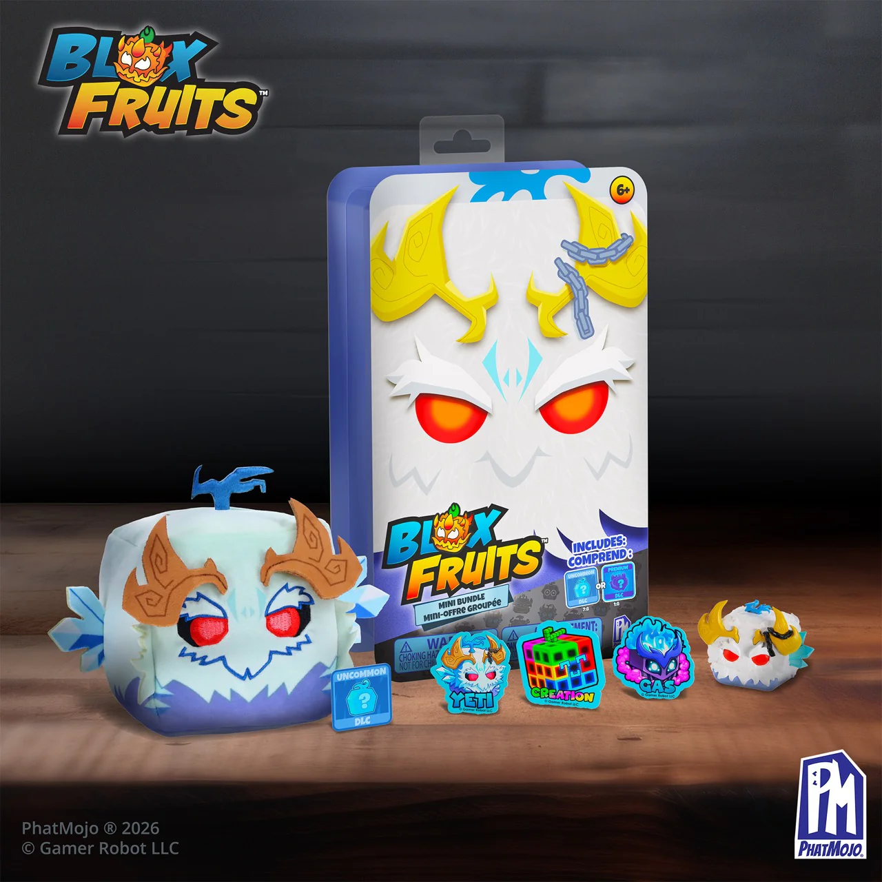 Blox Fruits — Yeti Mini Blind Box Bundle — Series 3 — Mystery Plush Toy, Minifigure, Collectible Stickers — Includes DLC Code — Officially Licensed Collector Set by PhatMojo - Image 3