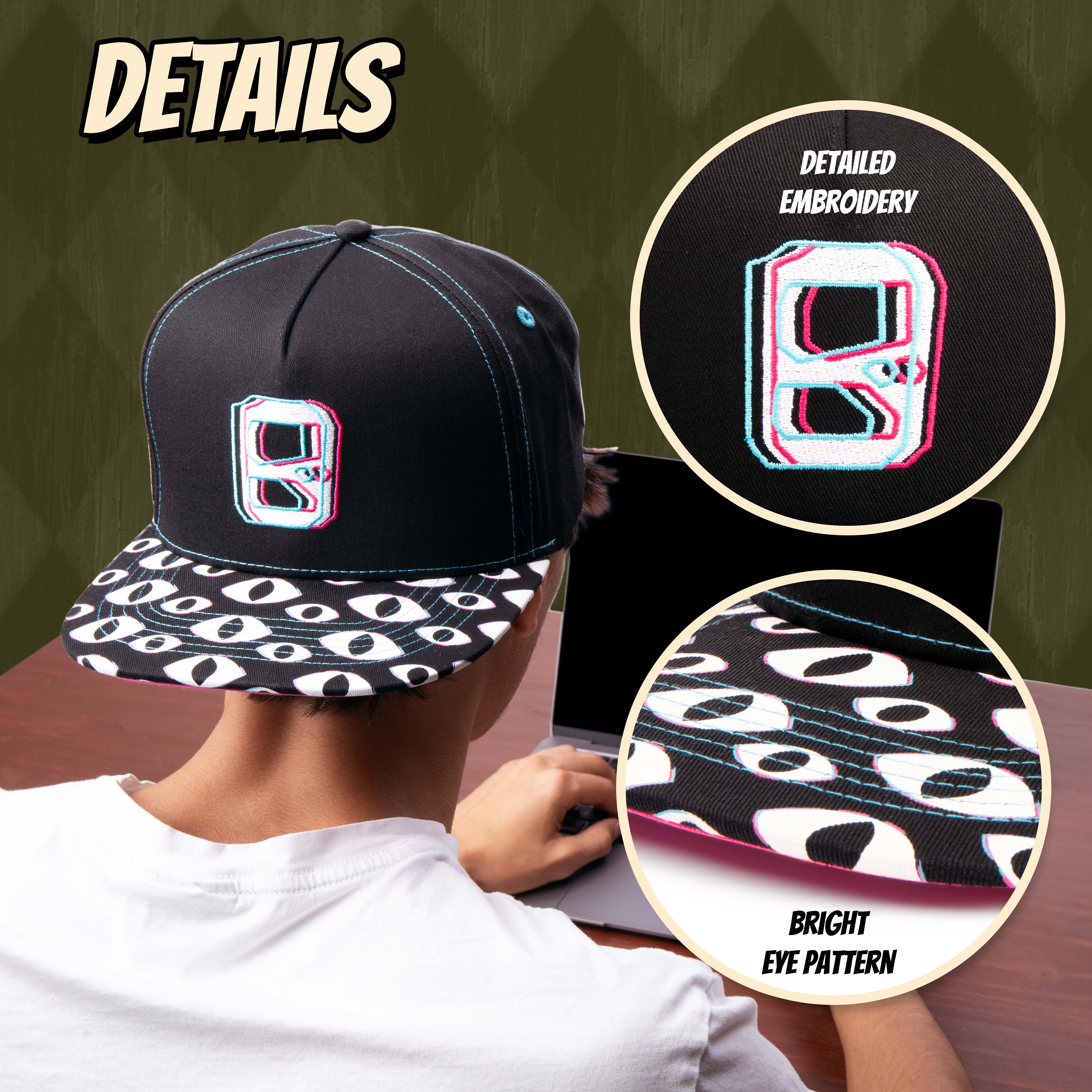 DOORS - Logo Embroidered Snapback Cap (Adjustable Unisex) - Image 4