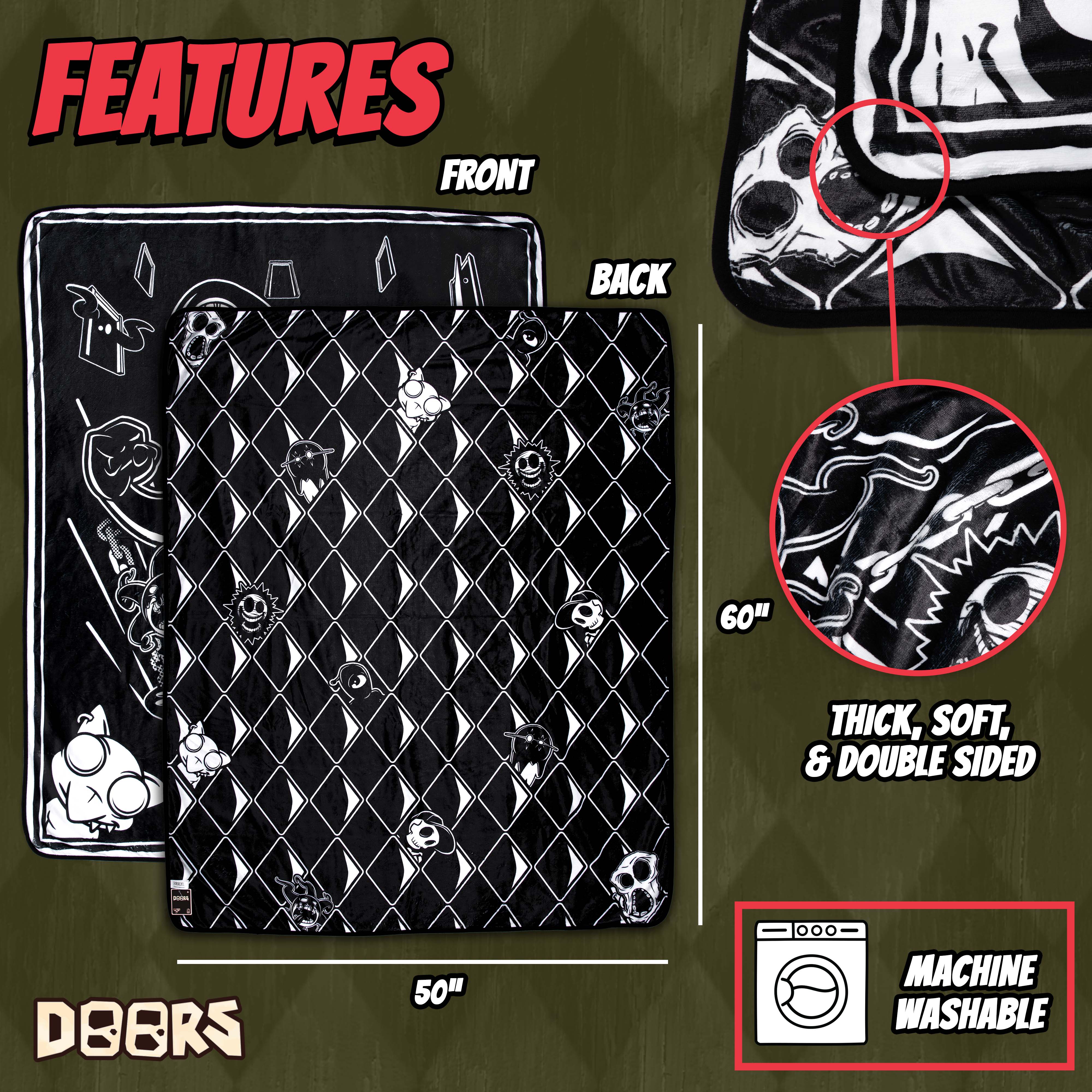 DOORS - The Figure Fleece Blanket (50 x 60") - Image 4