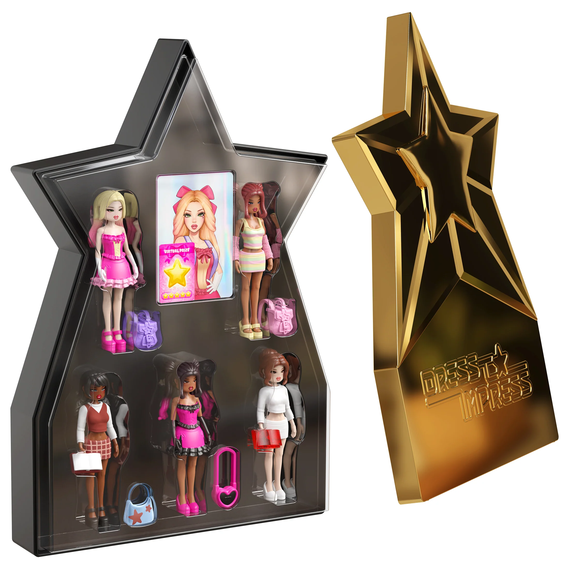 Dress To Impress — Mystery Models — Superstar 5-pack — Series 1 — Star Storage Case —Small Dolls — Blind Box Collectible Set — Includes DLC Code — Officially Licensed Toys by PhatMojo - Image 4