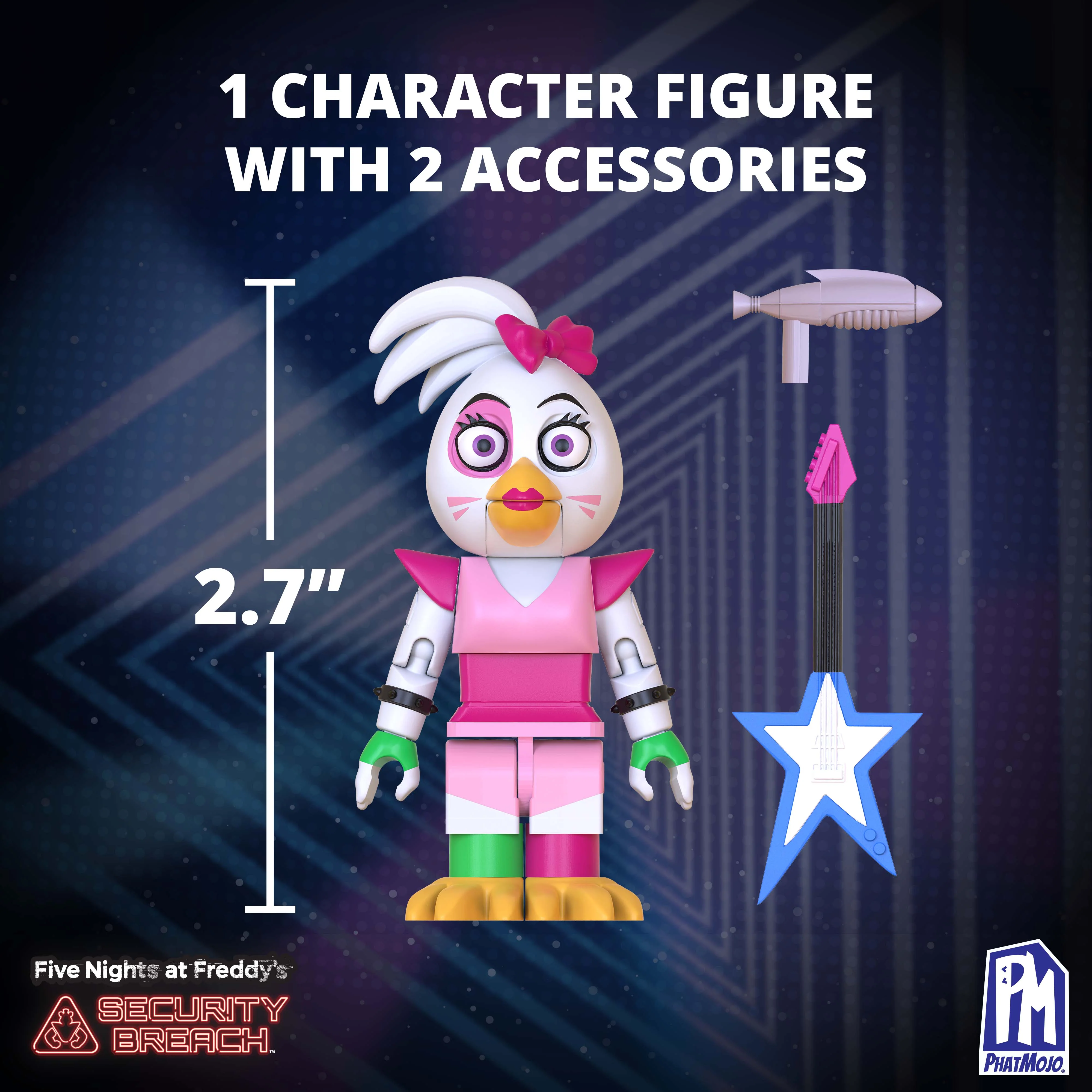 FIVE NIGHTS AT FREDDY'S - Phat$tacks Chica's Charging Station Playset (123 pieces, Series 1) - Image 3