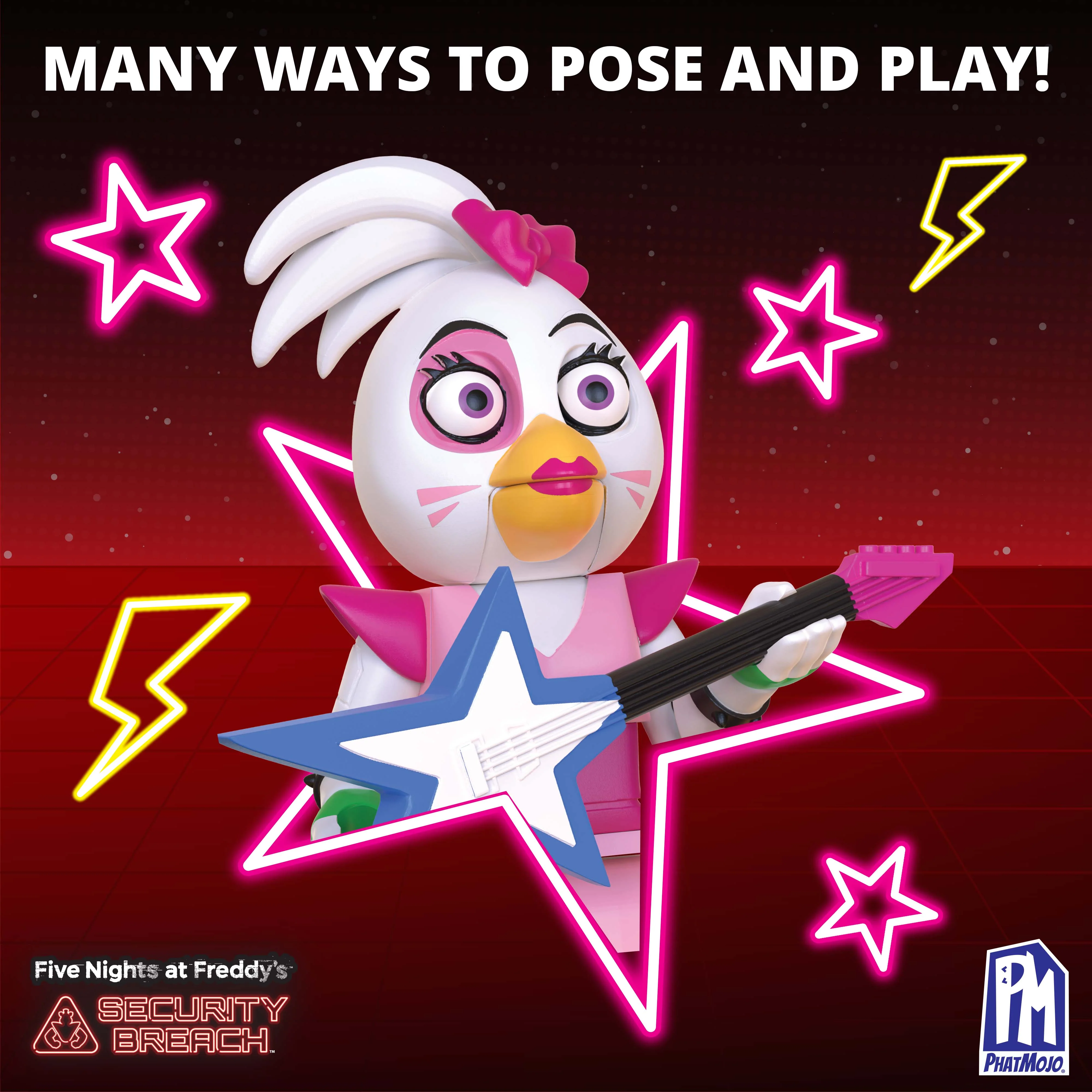 FIVE NIGHTS AT FREDDY'S - Phat$tacks Chica's Charging Station Playset (123 pieces, Series 1) - Image 4