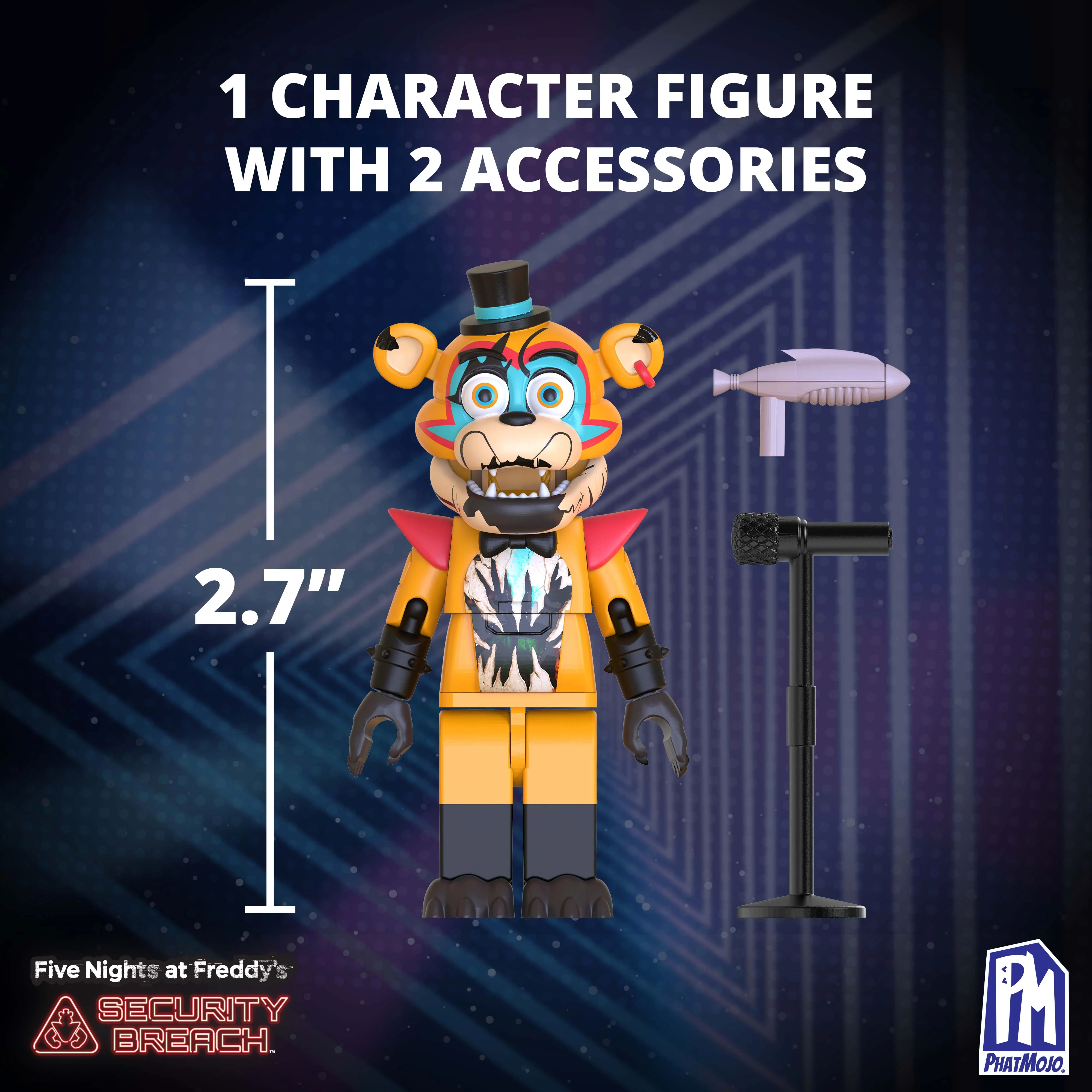FIVE NIGHTS AT FREDDY'S - Phat$tacks Shattered Freddy's Charging Station Playset (123 pieces, Series 1) - Image 3