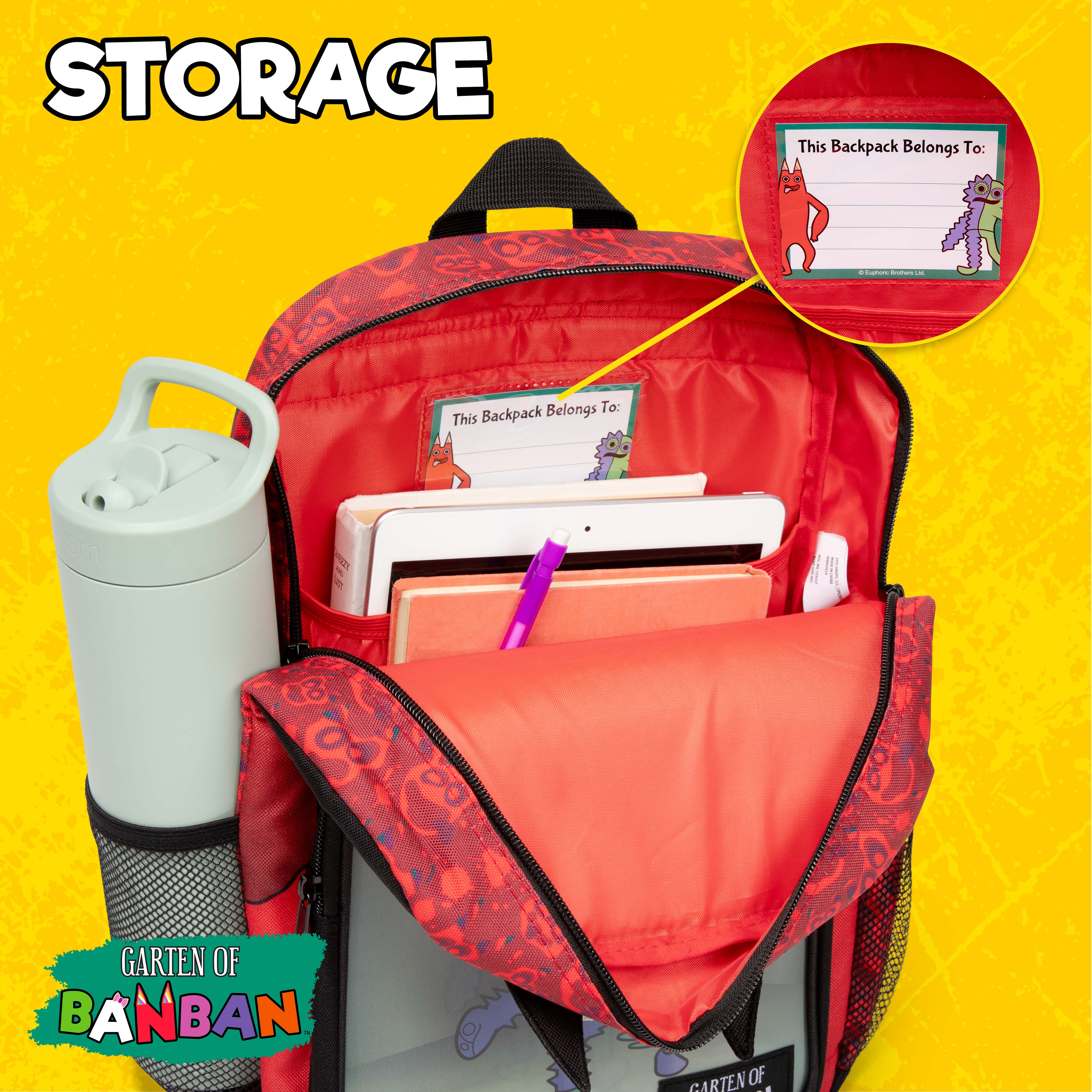 GARTEN OF BANBAN – Banban Backpack w/ Lenticular Pocket | 16" Tall Bag w/ Tablet Sleeve & Drink Pouch | Back-to-School Accessory | School Supplies | Officially Licensed - Image 3