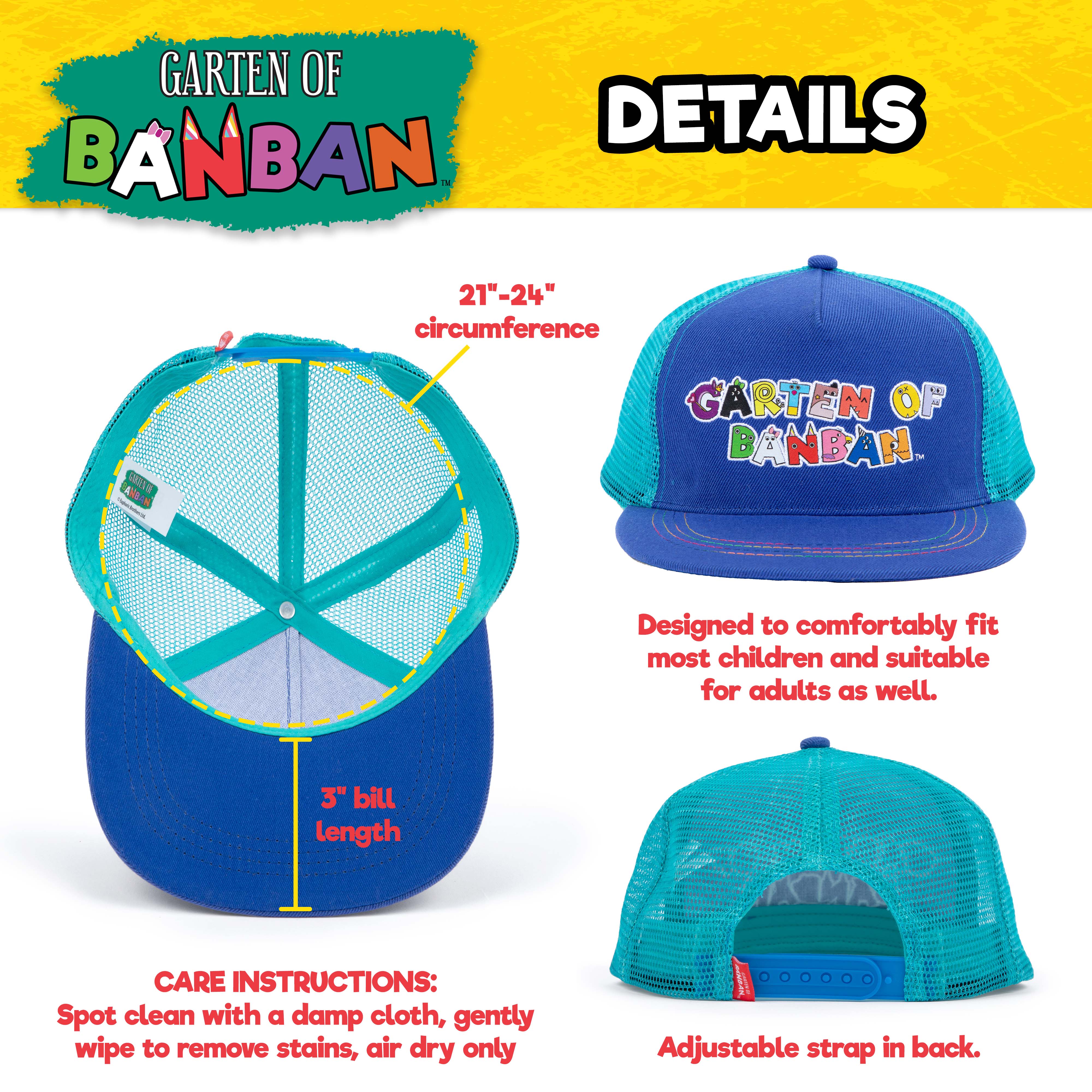 GARTEN OF BANBAN - Letter Logo Brimmed Cap (Adjustable Hat w/ Embroidery & Mesh Back) - Image 4