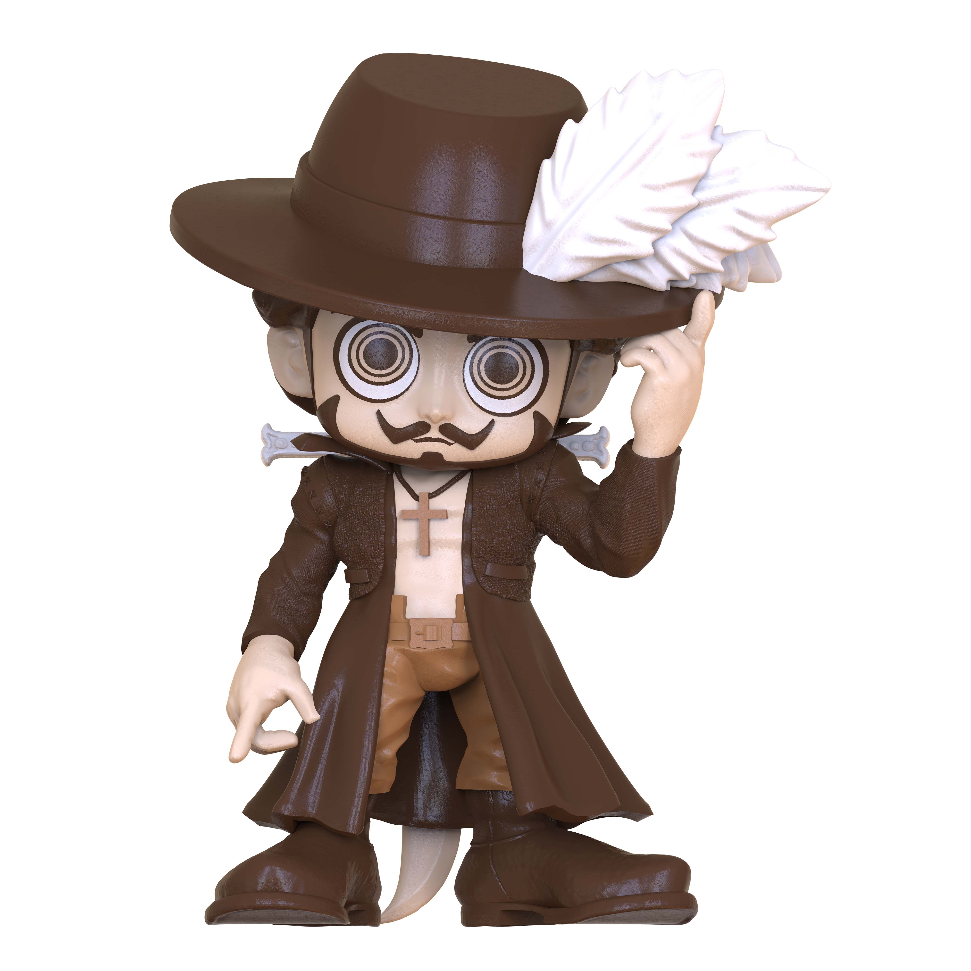 ONE PIECE - Pirates & Marines Sepia Minifigure 5-Pack (2.5" Tall, Series 1) - Image 4