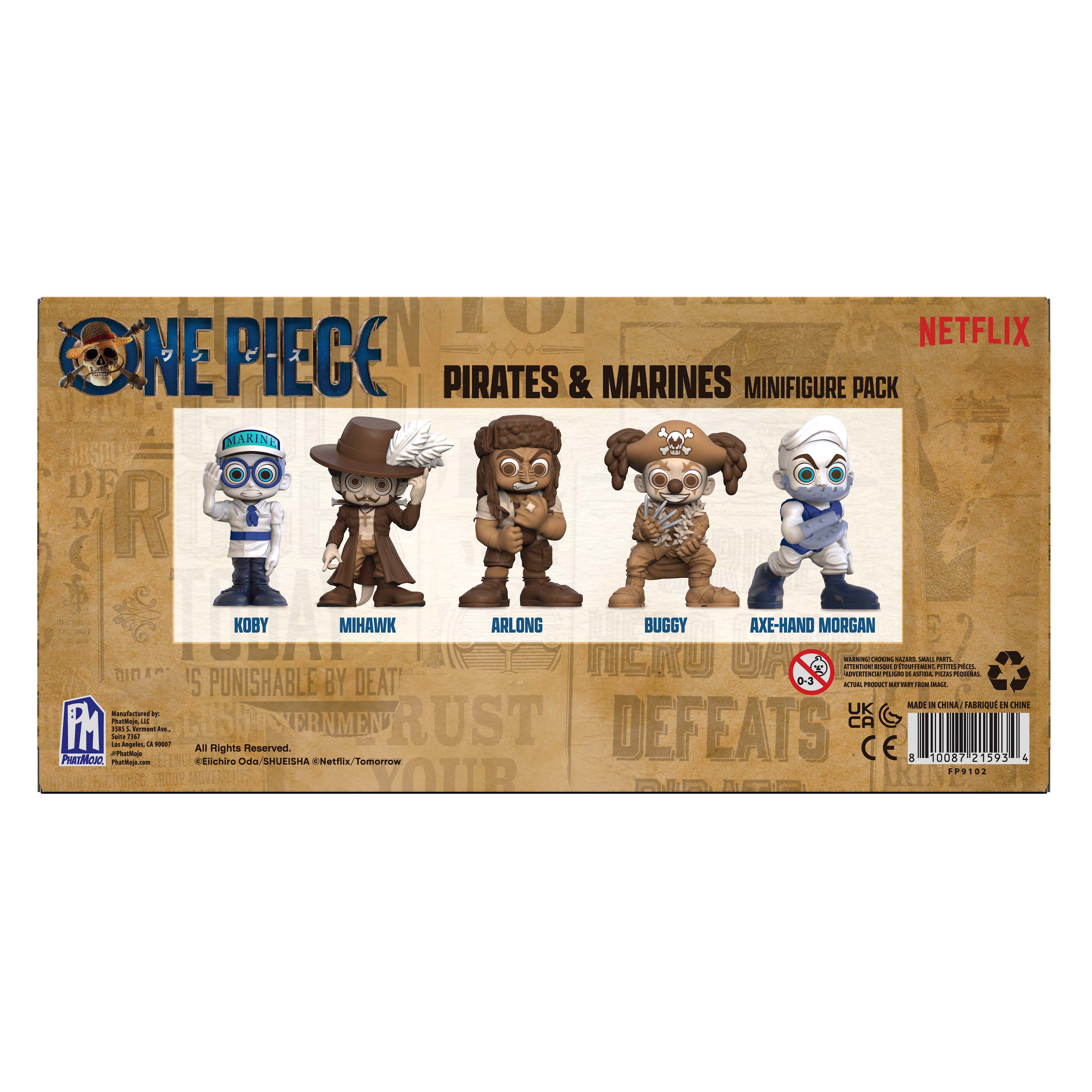 ONE PIECE - Pirates & Marines Sepia Minifigure 5-Pack (2.5" Tall, Series 1) - Image 8