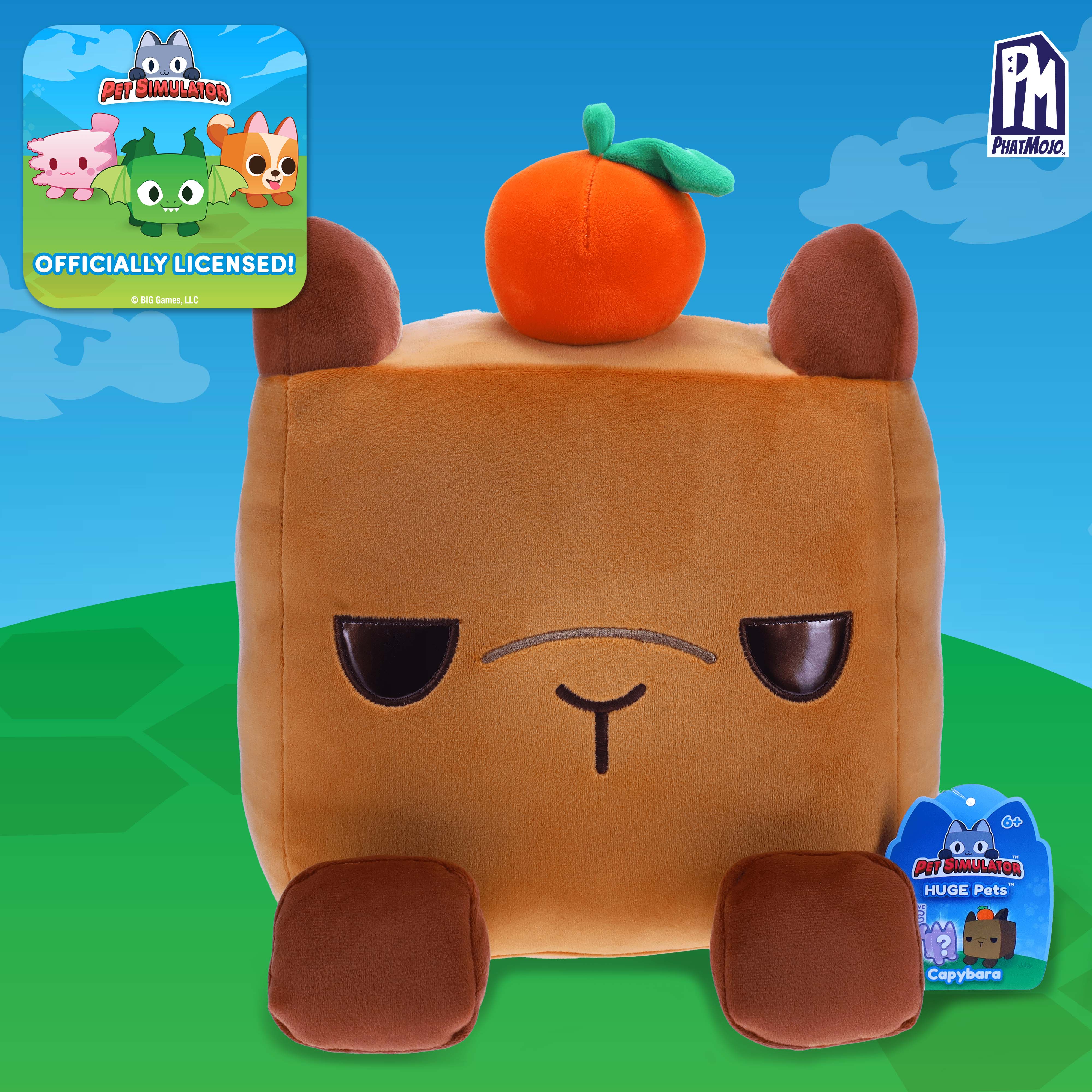 PET SIMULATOR - Capybara HUGE Pet Plush (8.5" Tall, Series 1) [Includes DLC] - Image 3