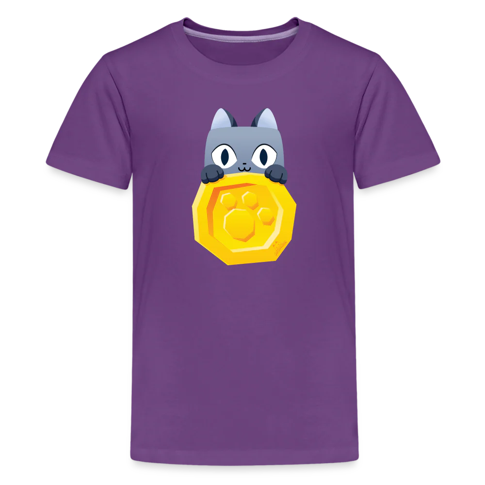 PET SIMULATOR - Cat Coin T-Shirt (Youth) - Image 3