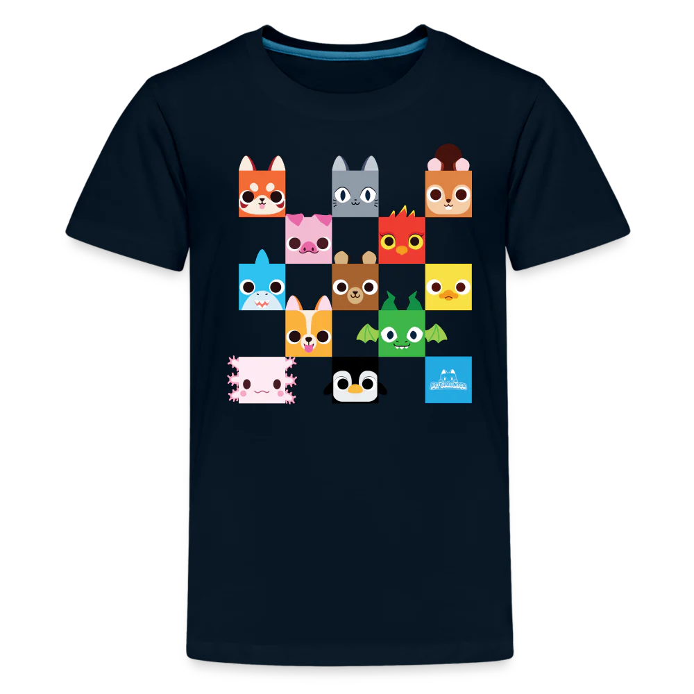 PET SIMULATOR - Checkered Faces T-Shirt (Youth) - Image 7