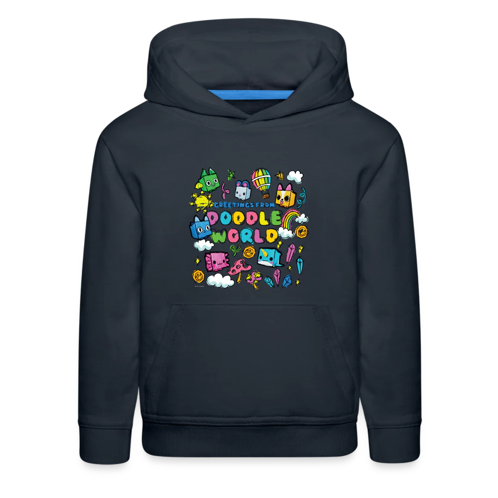 PET SIMULATOR - Doodle World Greetings Hoodie (Youth) - Image 4