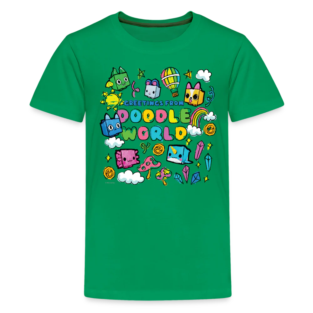 PET SIMULATOR - Doodle World Greetings T-Shirt (Youth) - Image 7