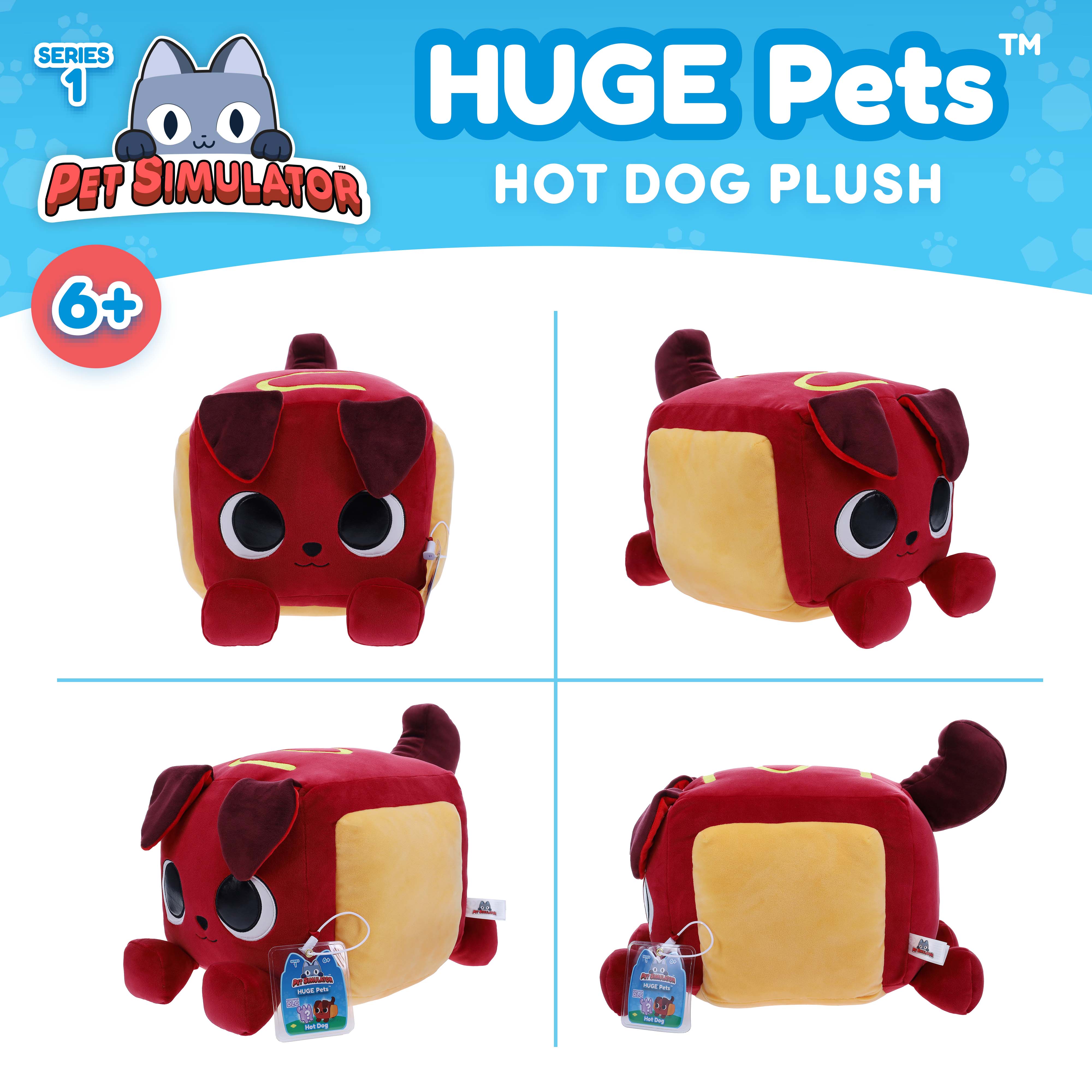 PET SIMULATOR - Hot Dog HUGE Pet Plush (8.5" Tall, Series 1) [Includes DLC] - Image 6