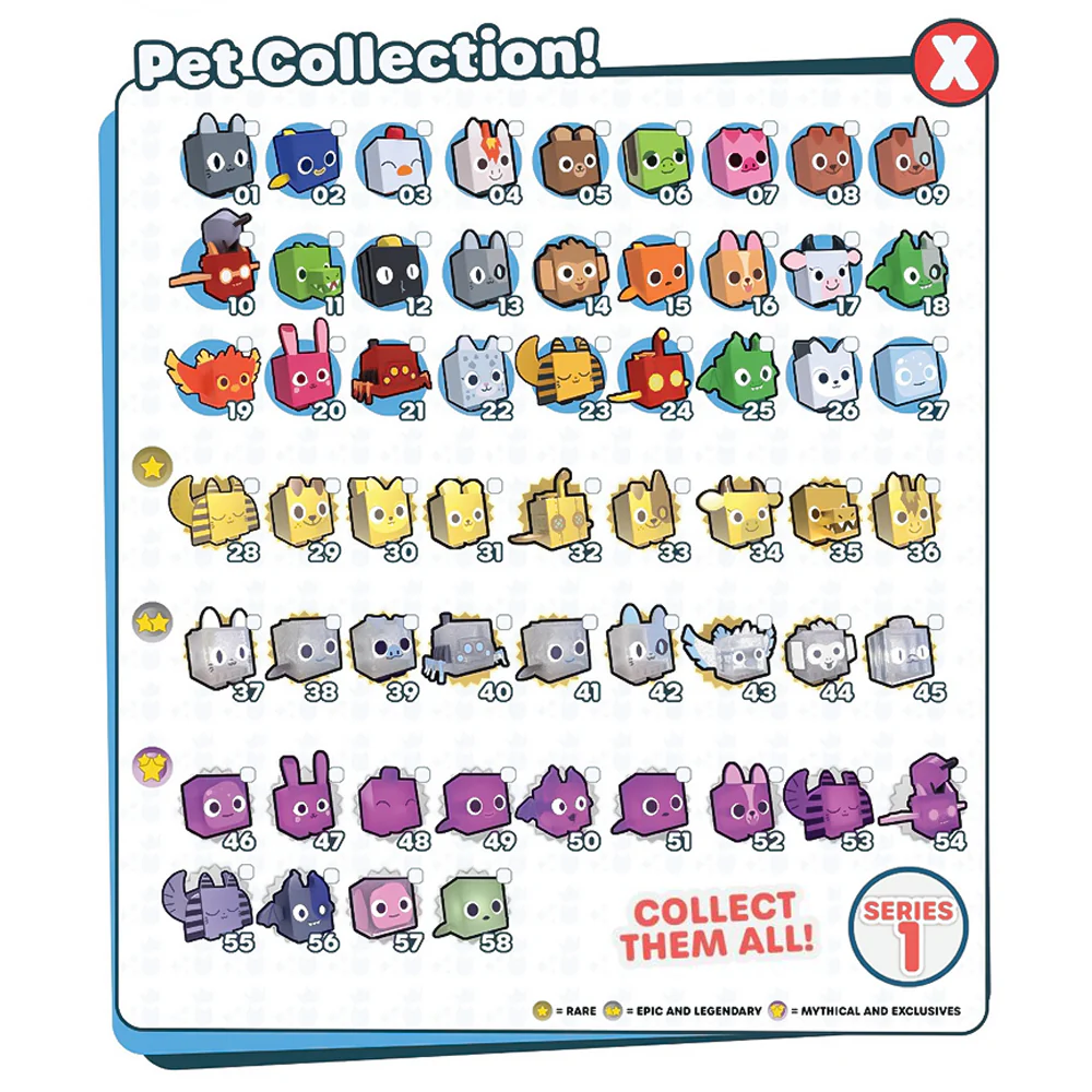 PET SIMULATOR - Mystery Pet Minifigures 4-Pack (Four Mystery Eggs & Pet Figures, Series 1) [Includes DLC] - Image 4