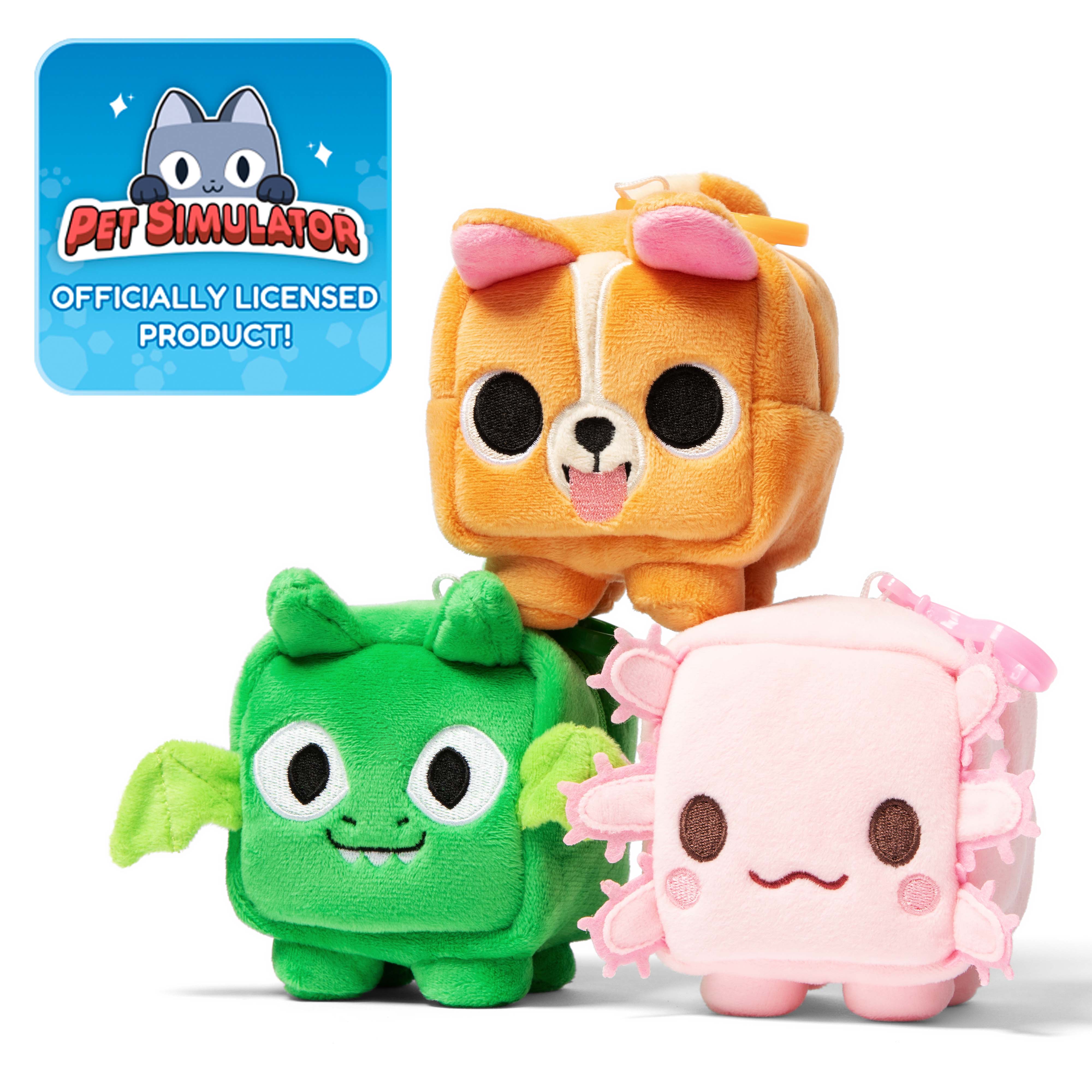 PET SIMULATOR - Plush Pouch Keychains 3-Pack (3" Tall) [Includes DLC] - Image 3