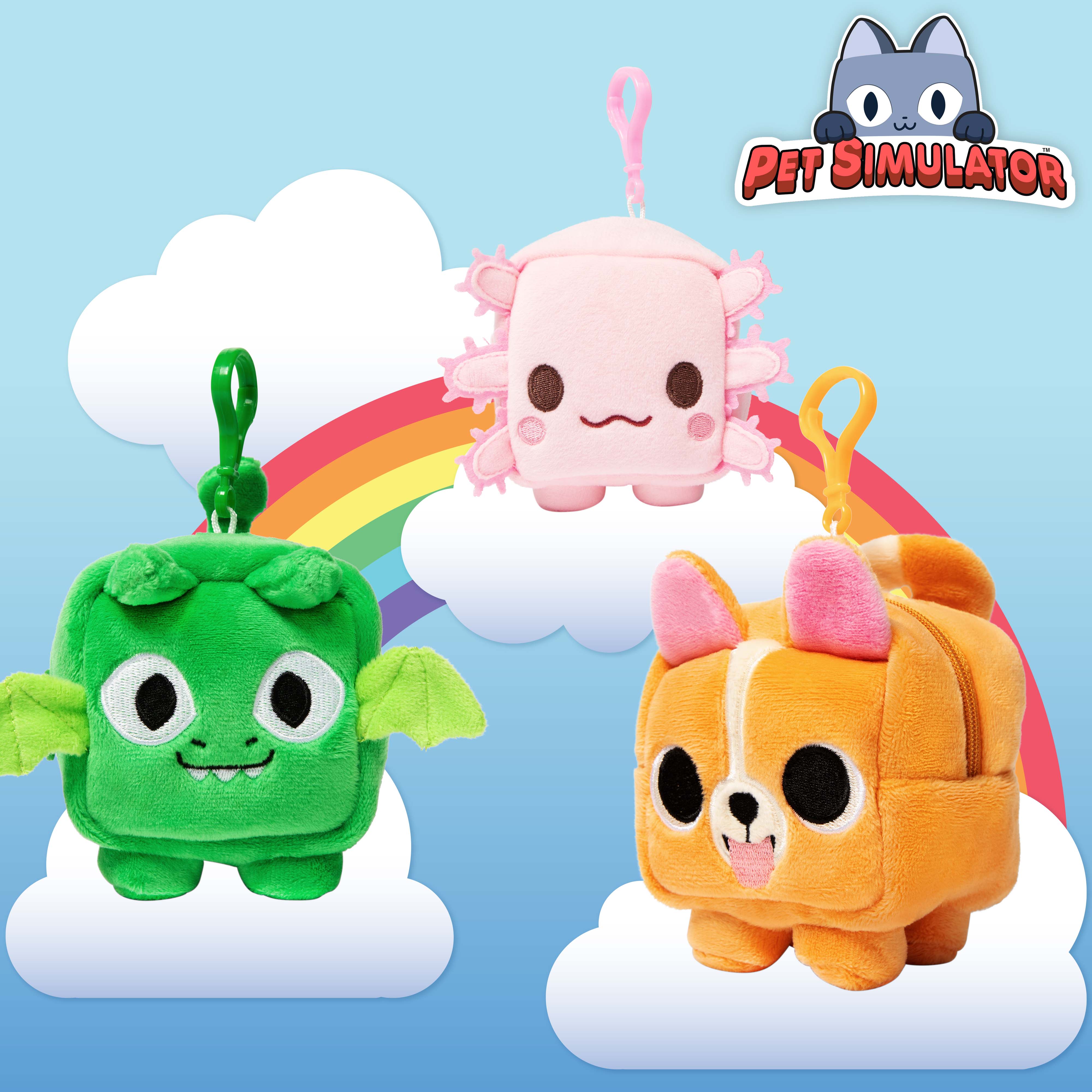 PET SIMULATOR - Plush Pouch Keychains 3-Pack (3" Tall) [Includes DLC] - Image 6