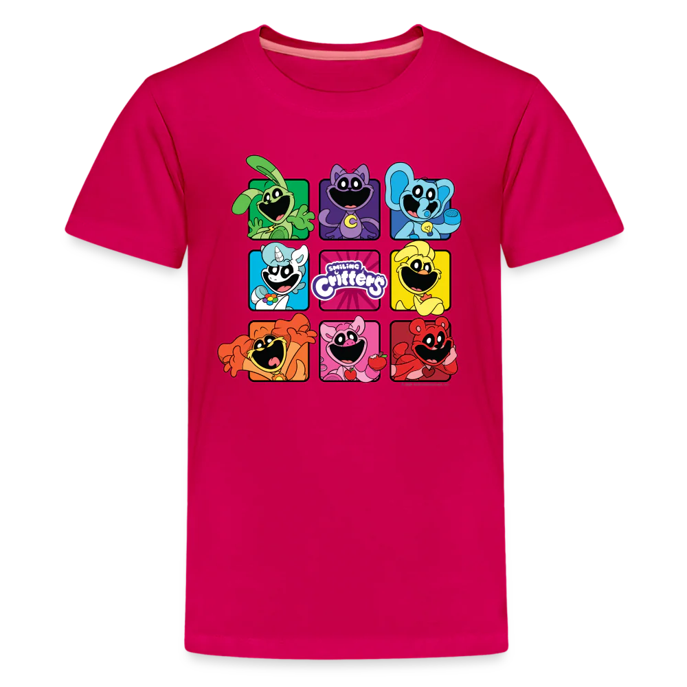 POPPY PLAYTIME - Smiling Critters Grid T-Shirt (Youth) - Image 2