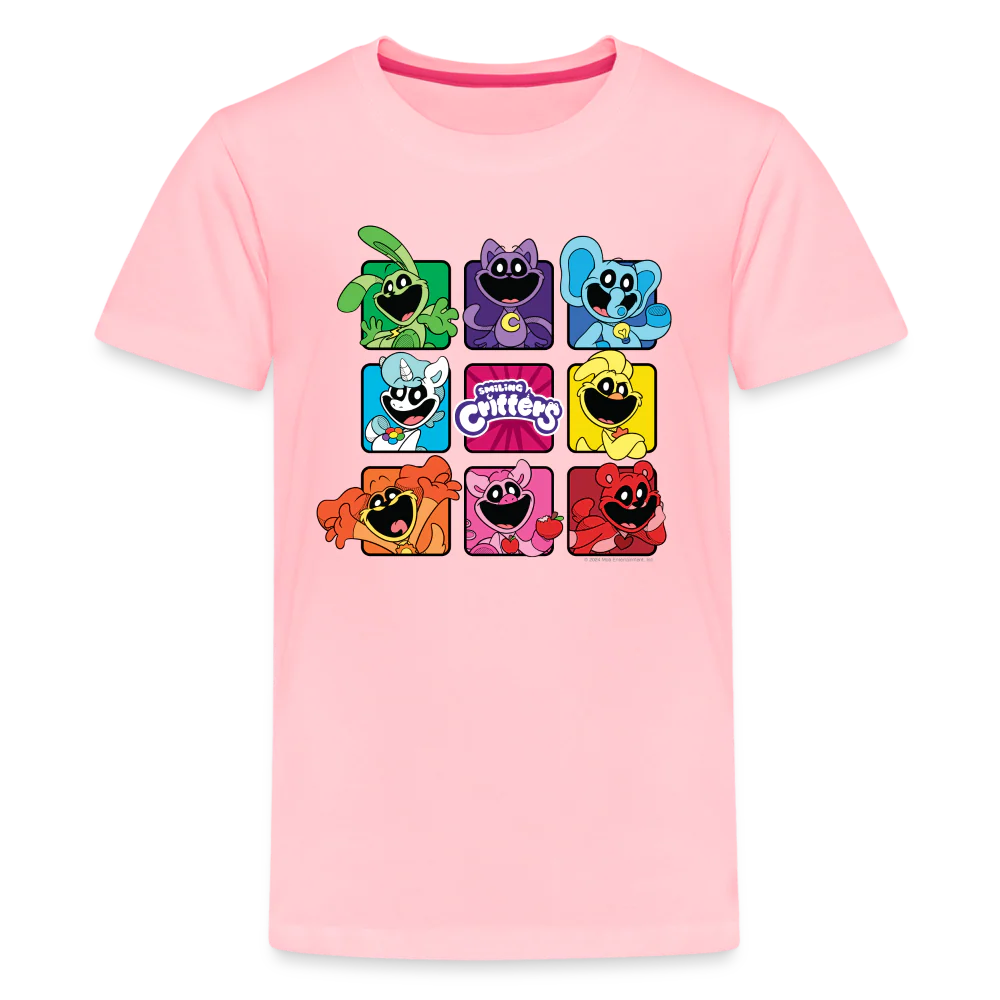 POPPY PLAYTIME - Smiling Critters Grid T-Shirt (Youth) - Image 4