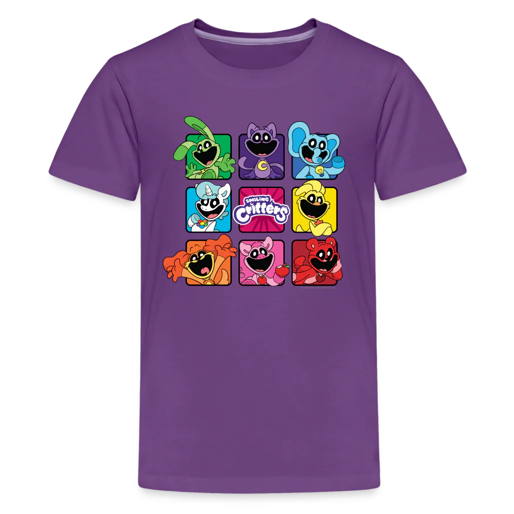 POPPY PLAYTIME - Smiling Critters Grid T-Shirt (Youth) - Image 5