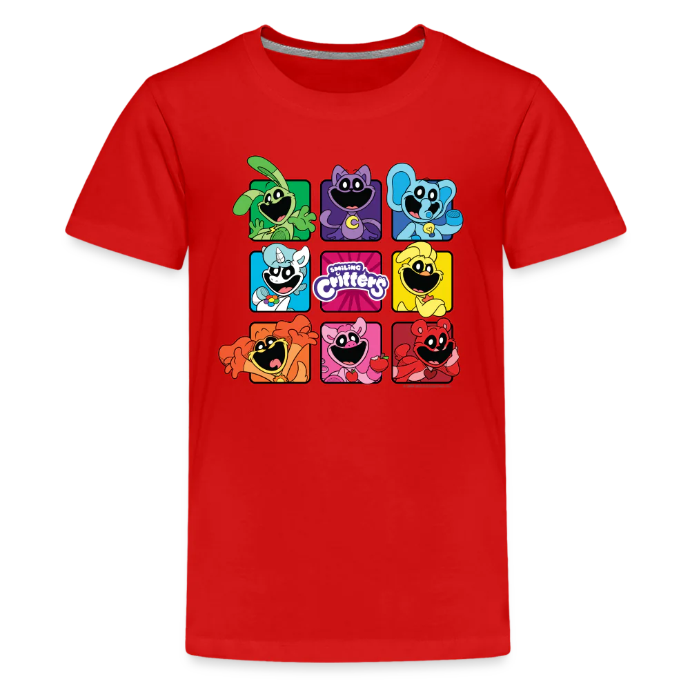 POPPY PLAYTIME - Smiling Critters Grid T-Shirt (Youth) - Image 6