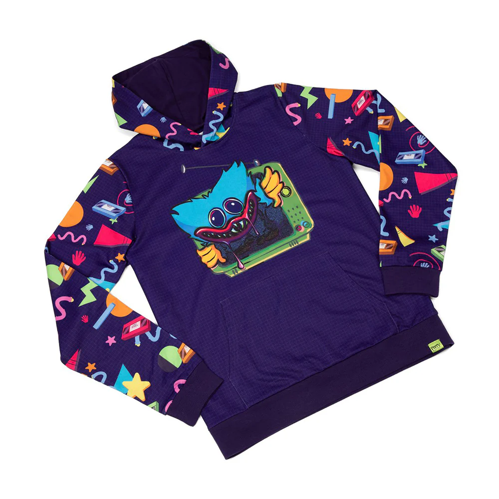 POPPY PLAYTIME - TV Huggy Wuggy Premium Hoodie (Unisex,  Pullover w/ Front Pocket) - Image 3