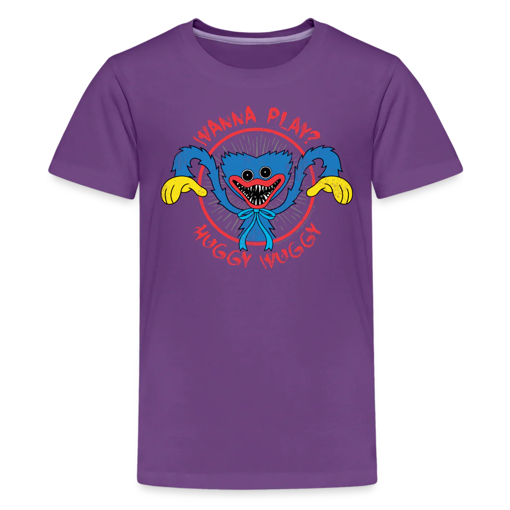 POPPY PLAYTIME - Huggy Wanna Play? T-Shirt (Youth) - Image 3