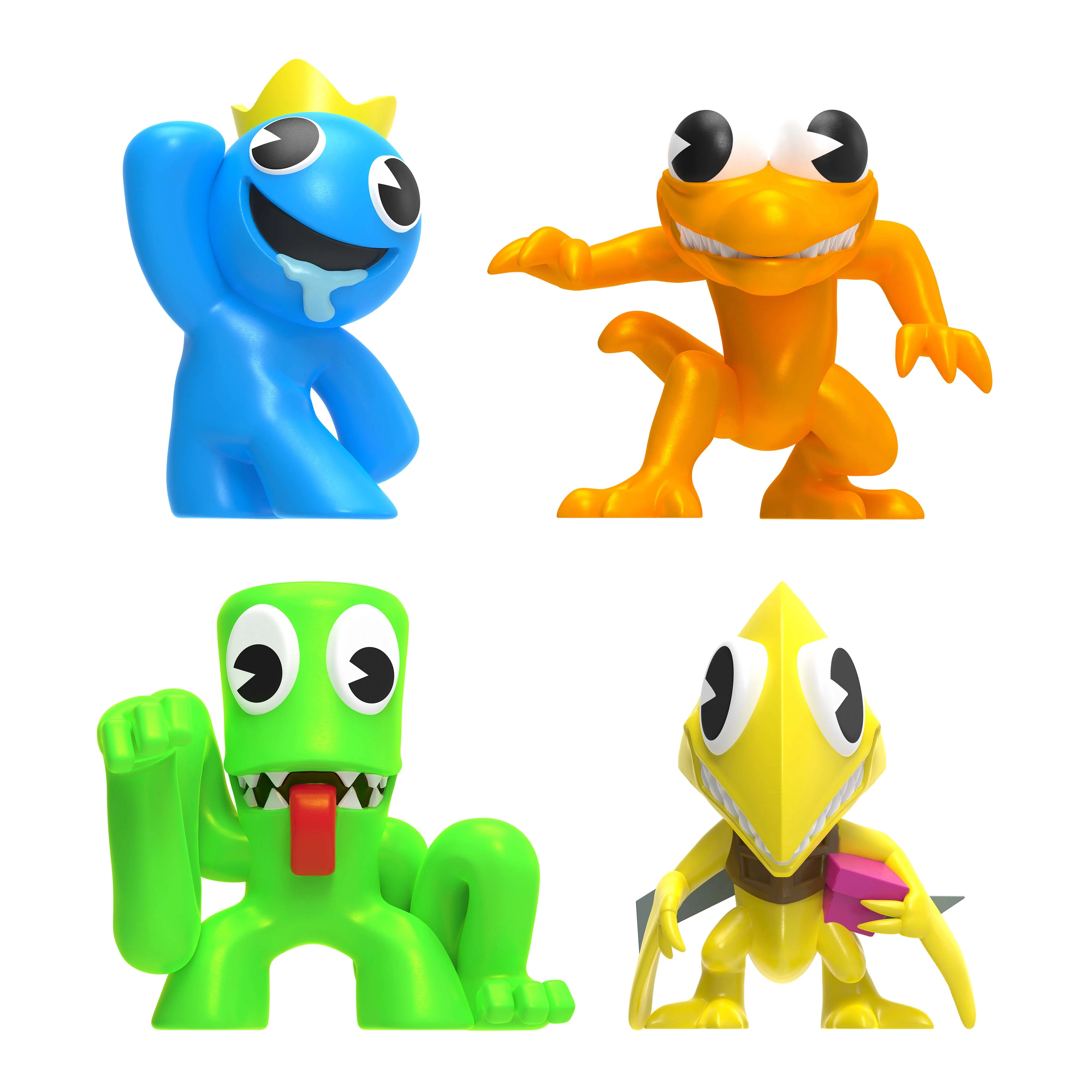 RAINBOW FRIENDS - Neon Minifigure 4-Pack (2.5" Tall, Series 2) - Image 2