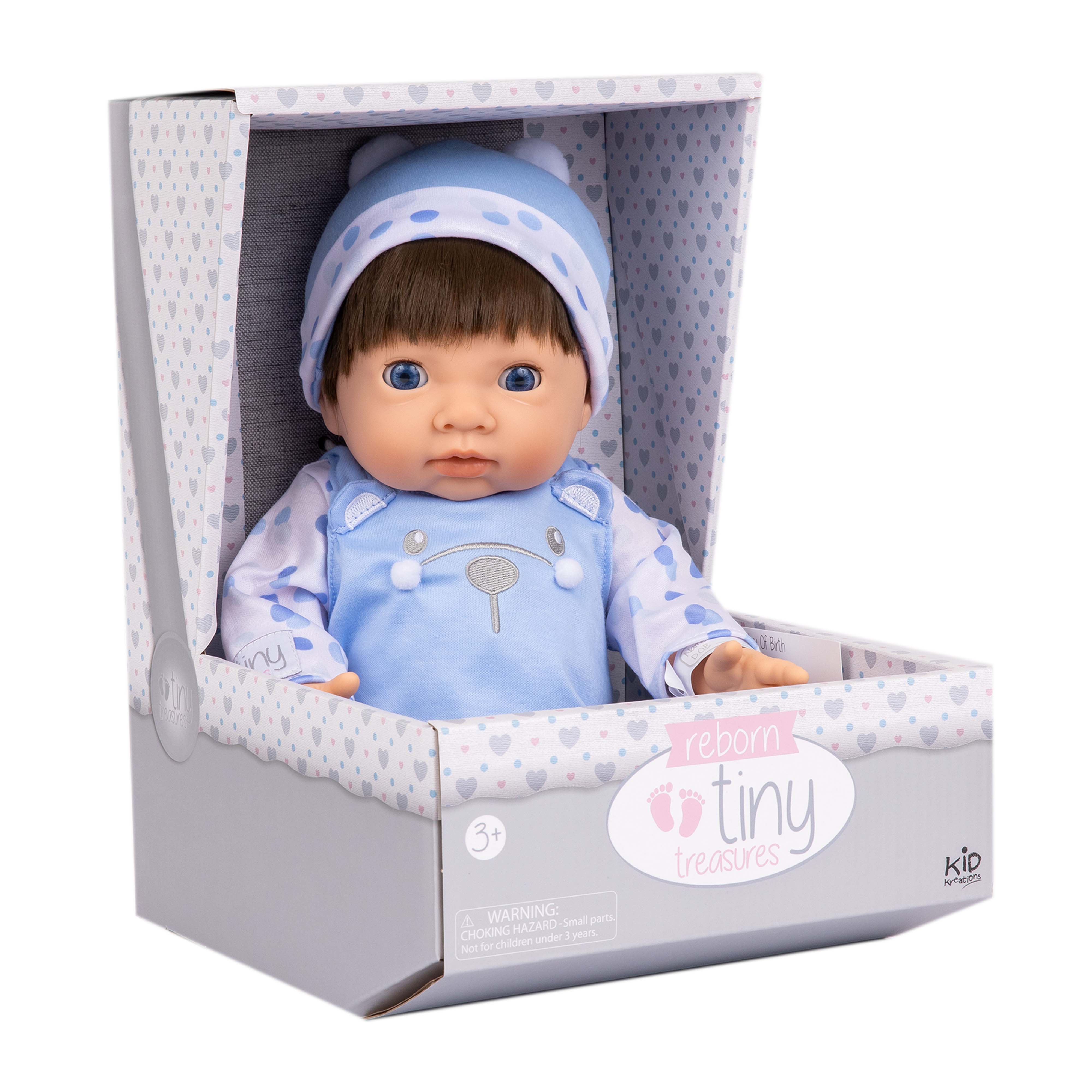 TINY TREASURES - Baby Doll w/ Blue Bear Outfit (17" Tall) - Image 7
