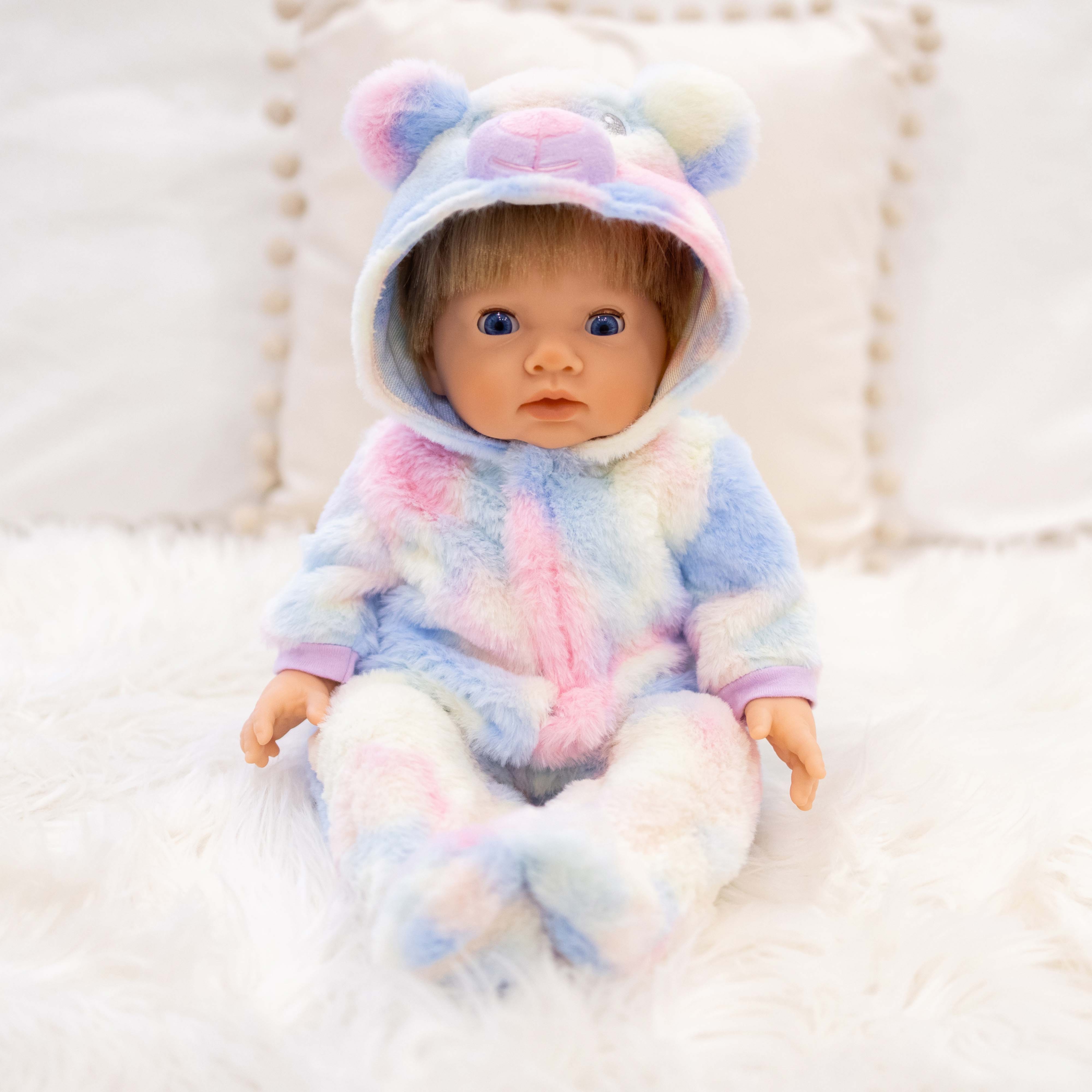 TINY TREASURES - Rainbow Teddy Outfit (for 17" Baby Dolls) - Image 4